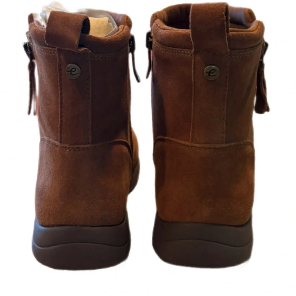 Easy Spirit Jonni Suede Leather Ankle Boots Side Zip NWT Size 8M